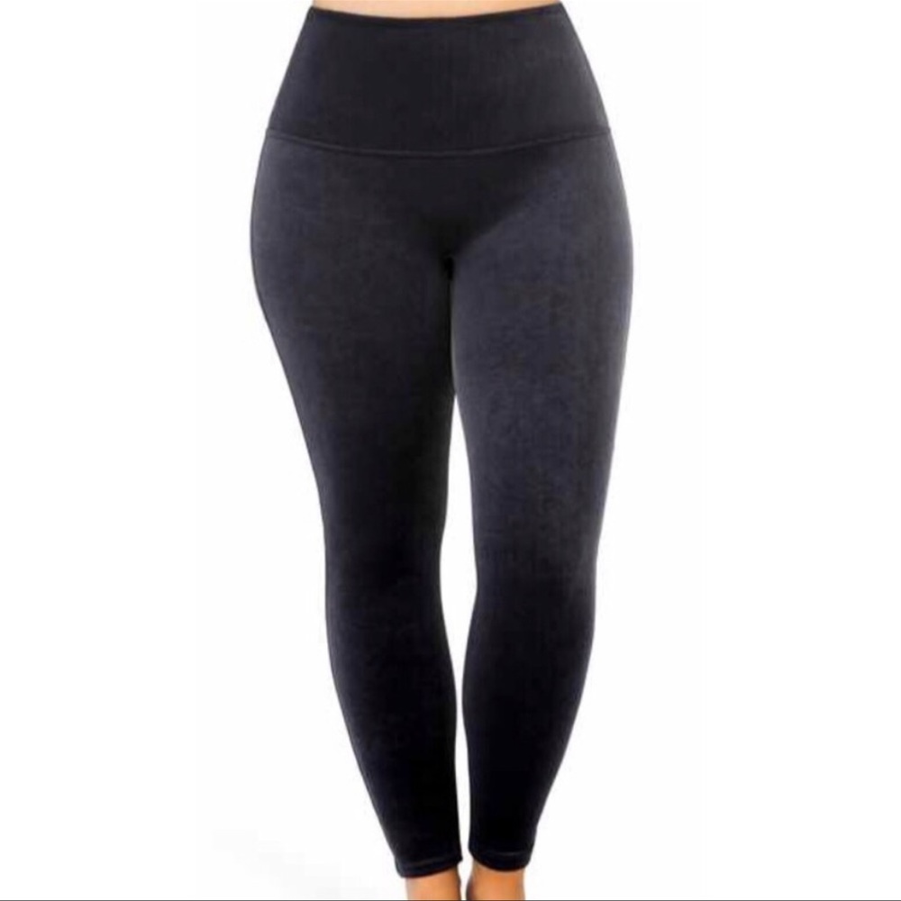 Spanx Shape Velvet Leggings Moon Shadow 2X High Rise Waist